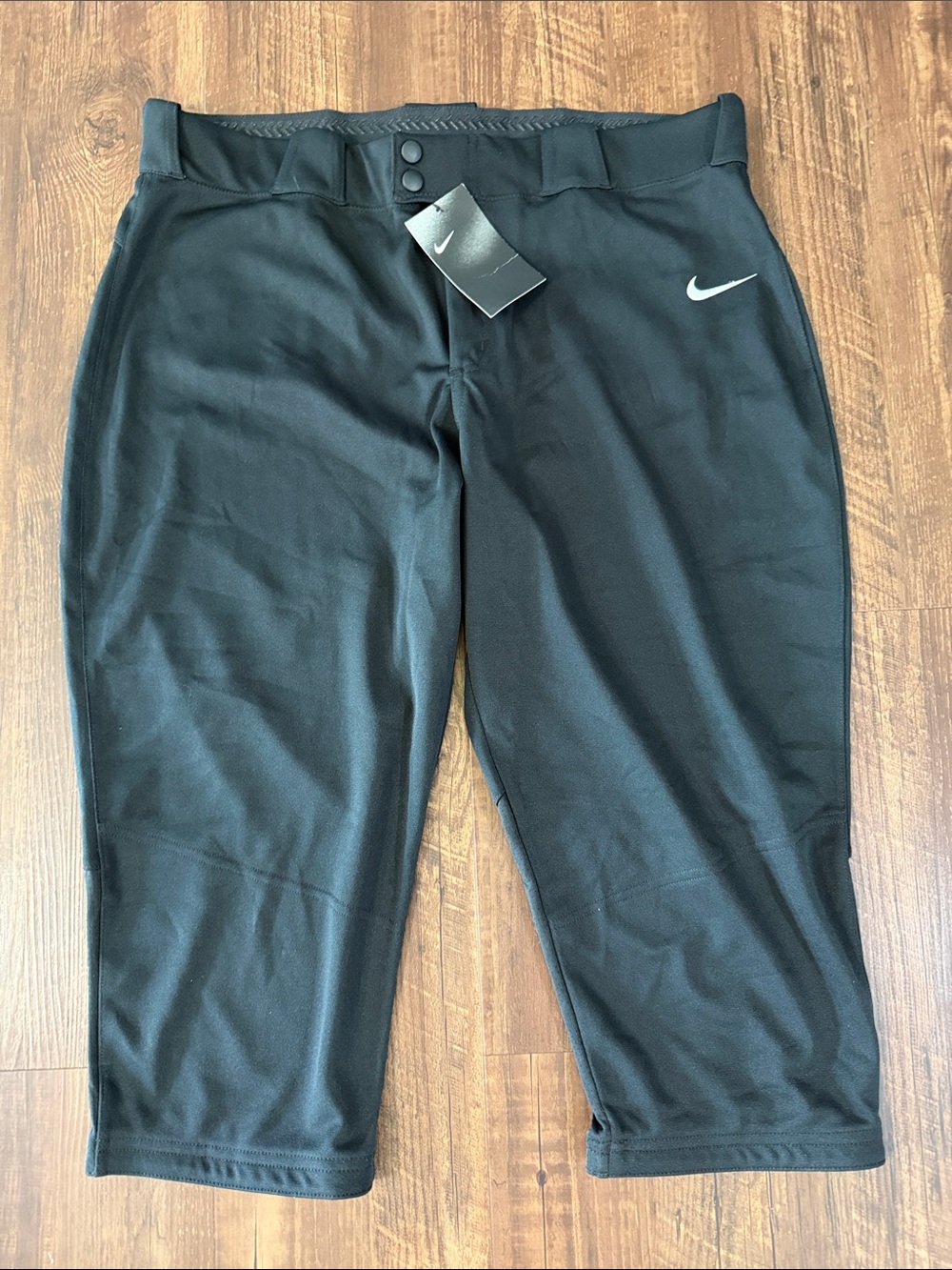 Nike Women’s Black Softball Pants with White Swoosh XL New